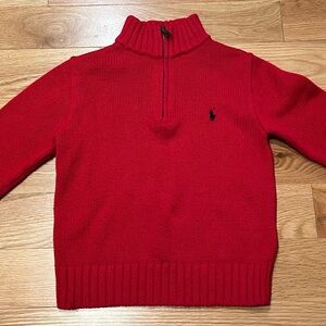 Polo by Ralph Lauren Kids Red Half-Zip Sweater